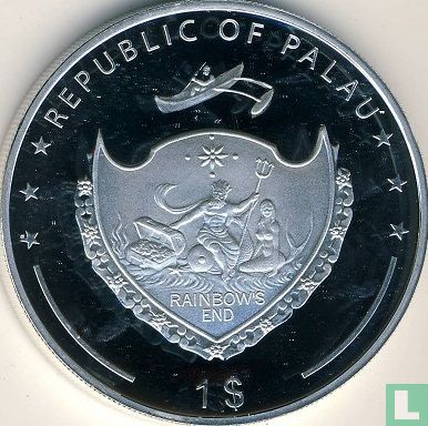 Palau 1 dollar 2009 (PROOFLIKE) "Statue of Zeus" - Afbeelding 2