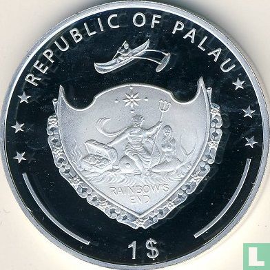 Palau 1 dollar 2009 (PROOFLIKE) "Mausoleum of Halicarnassus" - Image 2