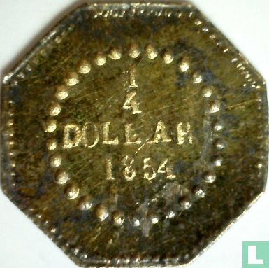 Californie ¼ dollar 1854 - Image 1