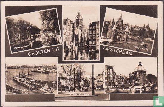fontein Kreta vaas GROETEN UIT AMSTERDAM (1954) - Amsterdam - LastDodo