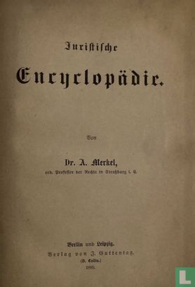 Juridische Encyclopädie - Afbeelding 1