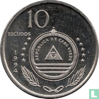 Kaapverdië 10 escudos 1994 "Lingua de vaca" - Afbeelding 1