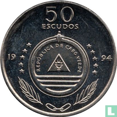 Kaapverdië 50 escudos 1994 "Sailing ship Senhor das Areias" - Afbeelding 1
