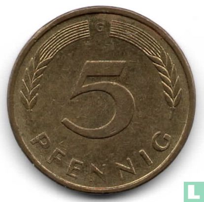 Germany 5 pfennig 1989 (G) - Image 2