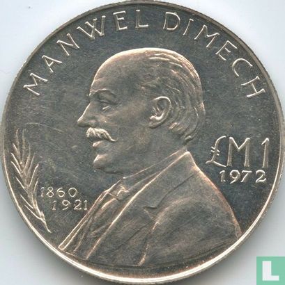 Malta 1 lira 1972 "Manwel Dimech" - Image 1