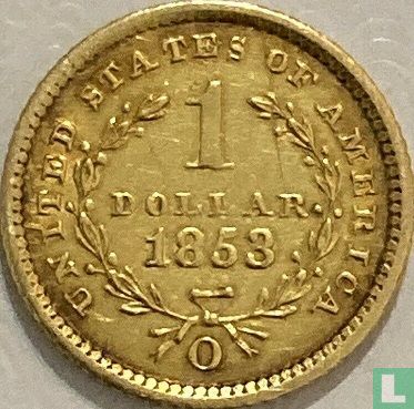 United States 1 dollar 1853 (O) - Image 1