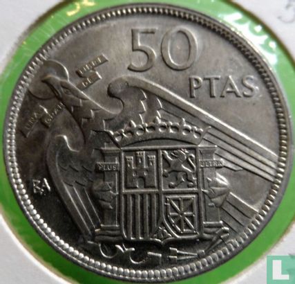 Spanje 50 pesetas 1957 (BA) - Afbeelding 2