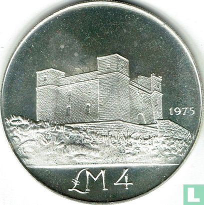 Malta 4 liri 1975 (type 2) "St. Agatha's tower" - Image 1