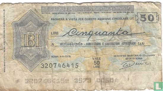 Rome 50 Lire 1976 - Afbeelding 1