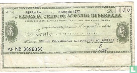 Ferrara 100 Lire 1977 - Afbeelding 1