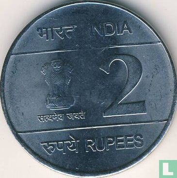 India 2 rupees 2009 (Mumbai) "200th anniversary Birth of Louis Braille" - Image 2