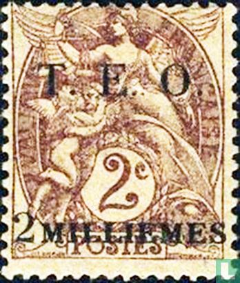 Surcharge TEO sur les timbres français  