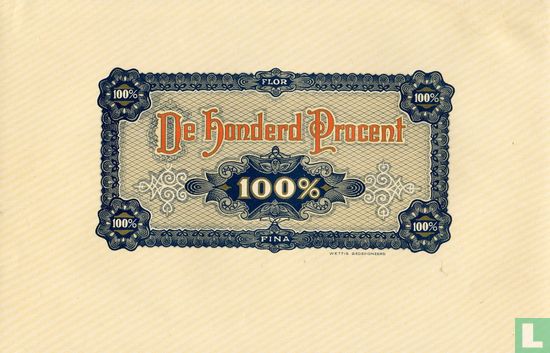 De Honderd Procent - 100% - Flor Fina - Wettig gedeponeerd - Afbeelding 1