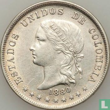 United States of Colombia 50 centavos 1880 (BOGOTÁ) - Image 1