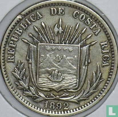 Costa Rica 25 centavos 1892 - Image 1