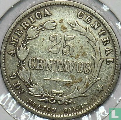 Costa Rica 25 Centavo 1889 - Bild 2