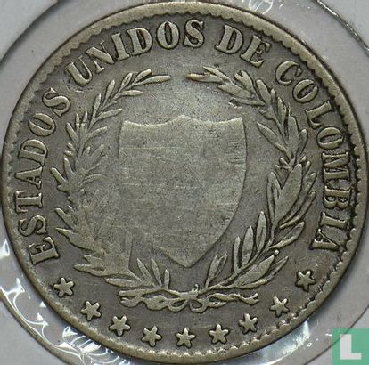 Verenigde Staten van Colombia 2 décimos 1867 (BOGOTA) - Afbeelding 2