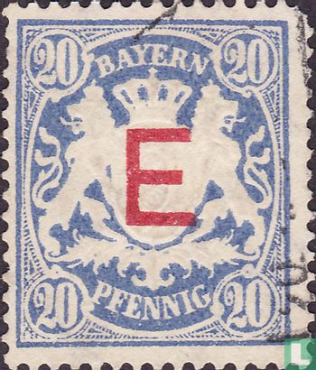 Coat of arms overprinted "E"