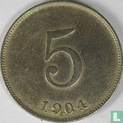 Haïti 5 centimes 1904 (type 1) - Afbeelding 1