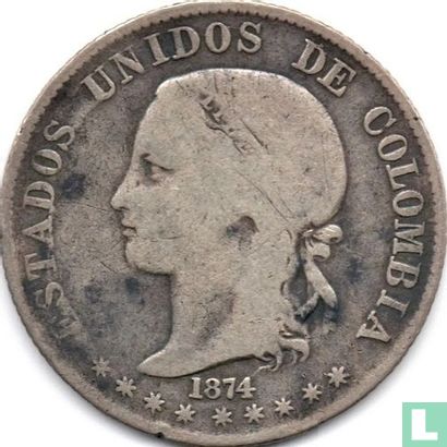 Vereinigte Staaten von Kolumbien 20 Centavo 1874 (GRAM. 5) - Bild 1