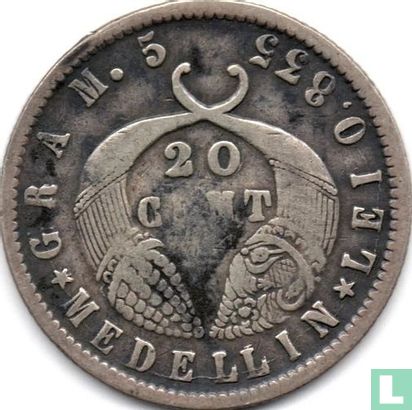Verenigde Staten van Colombia 20 centavos 1874 (GRAM. 5) - Afbeelding 2