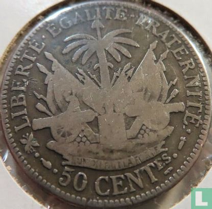 Haïti 50 centimes 1887 - Image 2