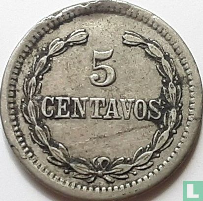 République dominicaine 5 centavos 1877 - Image 2