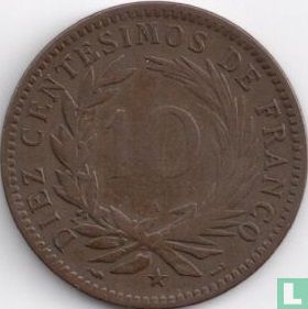 Dominicaanse Republiek 10 centesimos 1891 - Afbeelding 2
