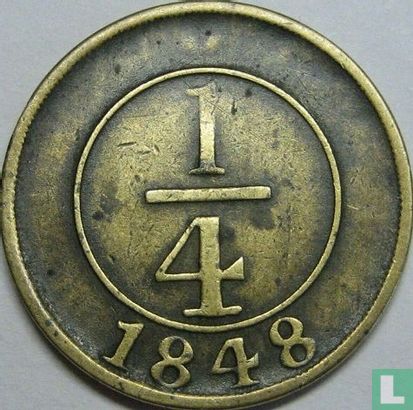 République dominicaine ¼ real 1848 (type 1) - Image 1