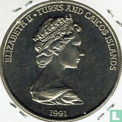 Turks and Caicos Islands 5 crowns 1991 "500th anniversary of Columbus' discovery of the New World" - Image 1
