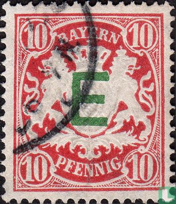 Coat of arms overprinted "E"