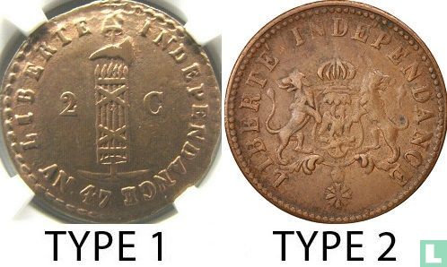Haïti 2 centimes 1850 (type 2) - Afbeelding 3
