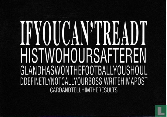 London Cardguide E-Card "Ifyoucan'treadthis..." - Image 1