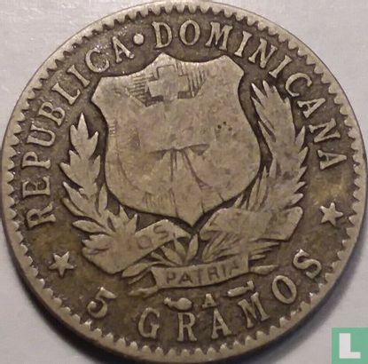 Dominican Republic 20 centavos 1897 - Image 2