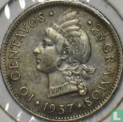 Dominicaanse Republiek 10 centavos 1937 - Afbeelding 1