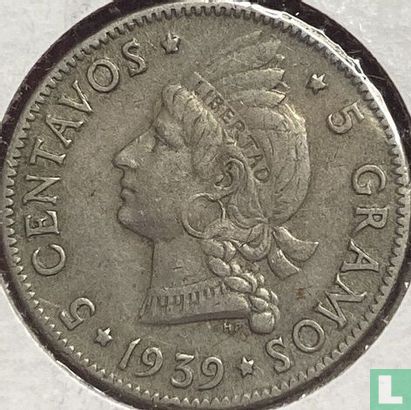 République dominicaine 5 centavos 1939 - Image 1