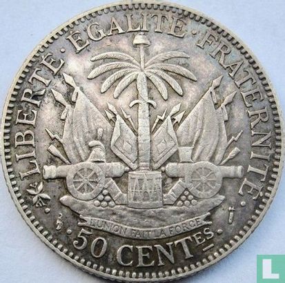 Haïti 50 centimes 1882 - Image 2
