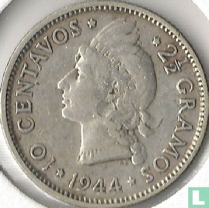 République dominicaine 10 centavos 1944 - Image 1