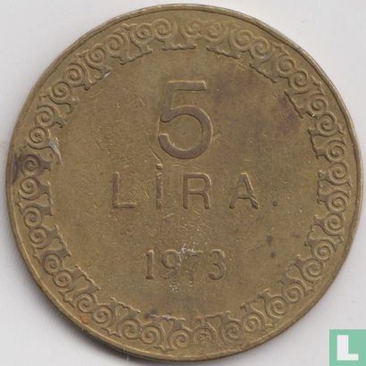 Turkije 5 lira 1973 Bayrampasa - Image 1
