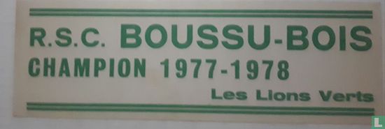 R.S.C.BOUSSU-BOIS Champion 1977-1978