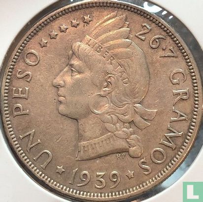 Dominicaanse Republiek 1 peso 1939 - Afbeelding 1