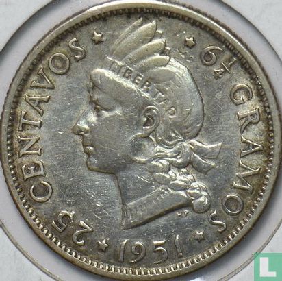 Dominicaanse Republiek 25 centavos 1951 - Afbeelding 1