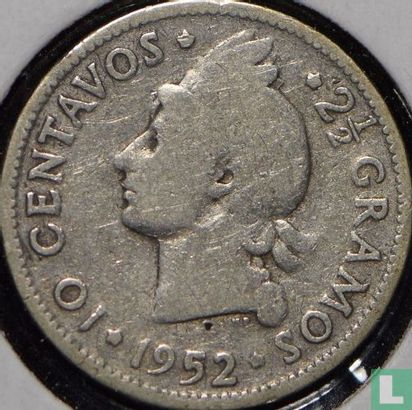Dominicaanse Republiek 10 centavos 1952 - Afbeelding 1