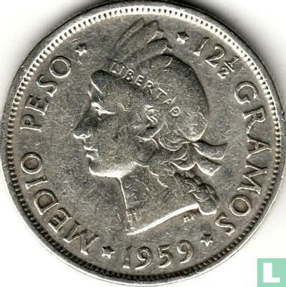 Dominicaanse Republiek ½ peso 1959 - Afbeelding 1
