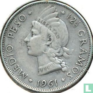 Dominikanische Republik ½ Peso 1961 - Bild 1