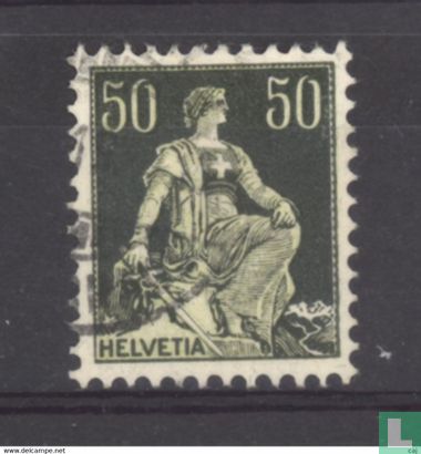 Seated Helvetia with sword