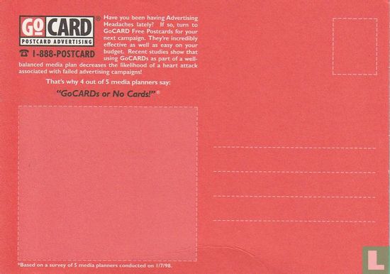 GoCard 'GoCARDs or No Cards!' Genuine Postcard - Image 2