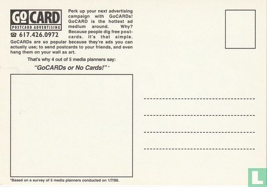 GoCard 'GoCARDs or No Cards!' Genuine Postcard - Afbeelding 2