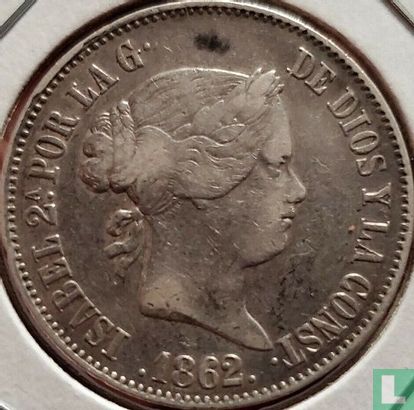 Espagne 10 reales 1862 - Image 1