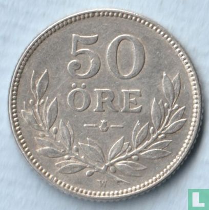 Suède 50 öre 1927 - Image 2